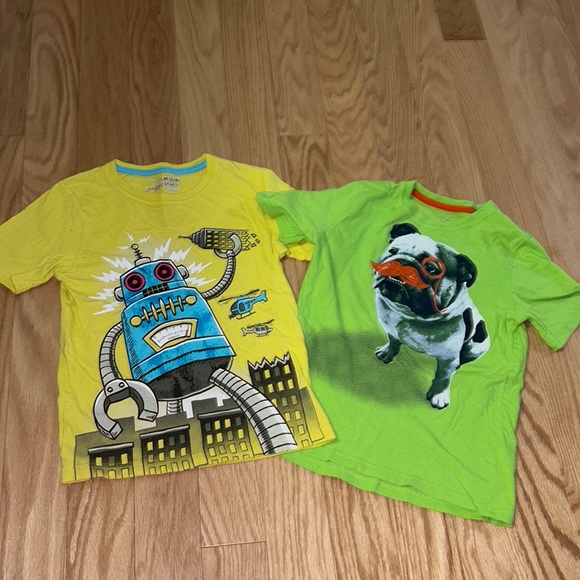 Robot and pug  t-shirts sz 5/6 lot of 2 - Picture 2 of 5